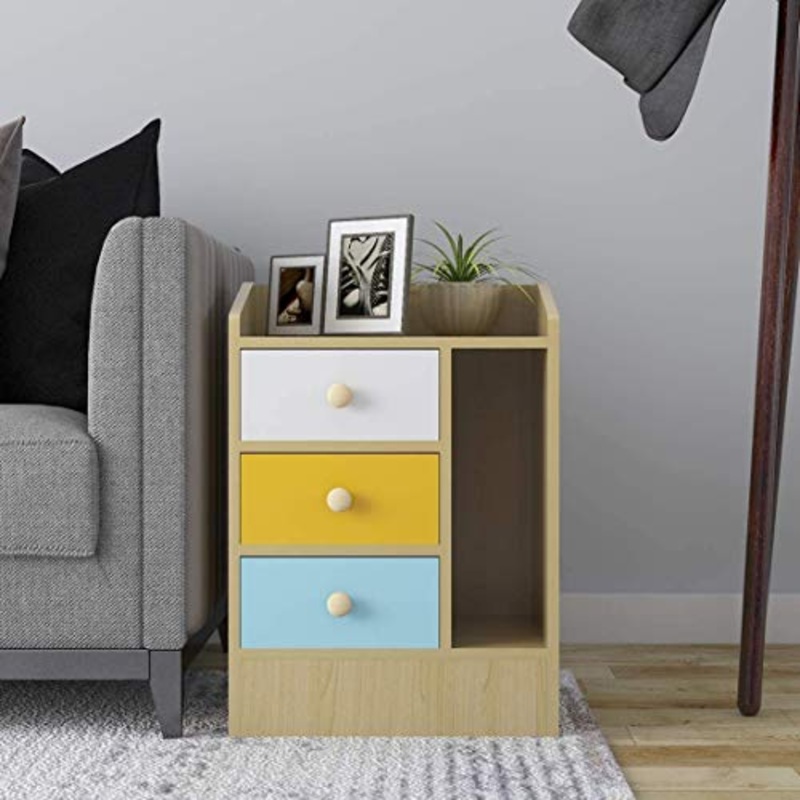 ZM-Shoes Cassettiera Camera da Letto Mobile con cassetti Comodino unit Credenza Governo di immagazzinaggio Clothes Organizer Mobili Camera da Letto,Natural