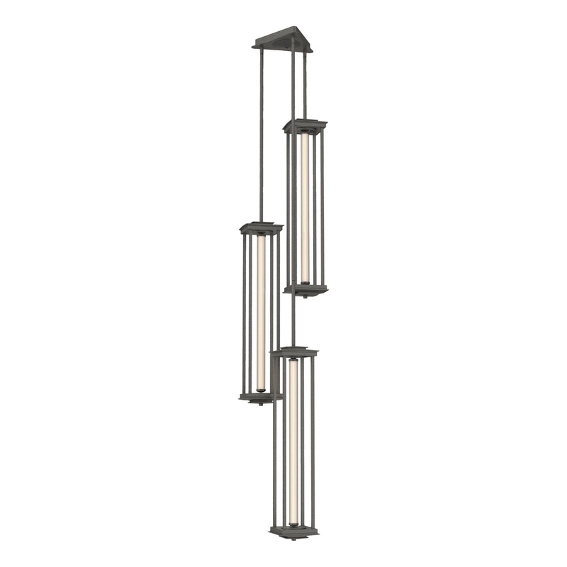 Athena Triple Tall LED Lantern Natural Iron