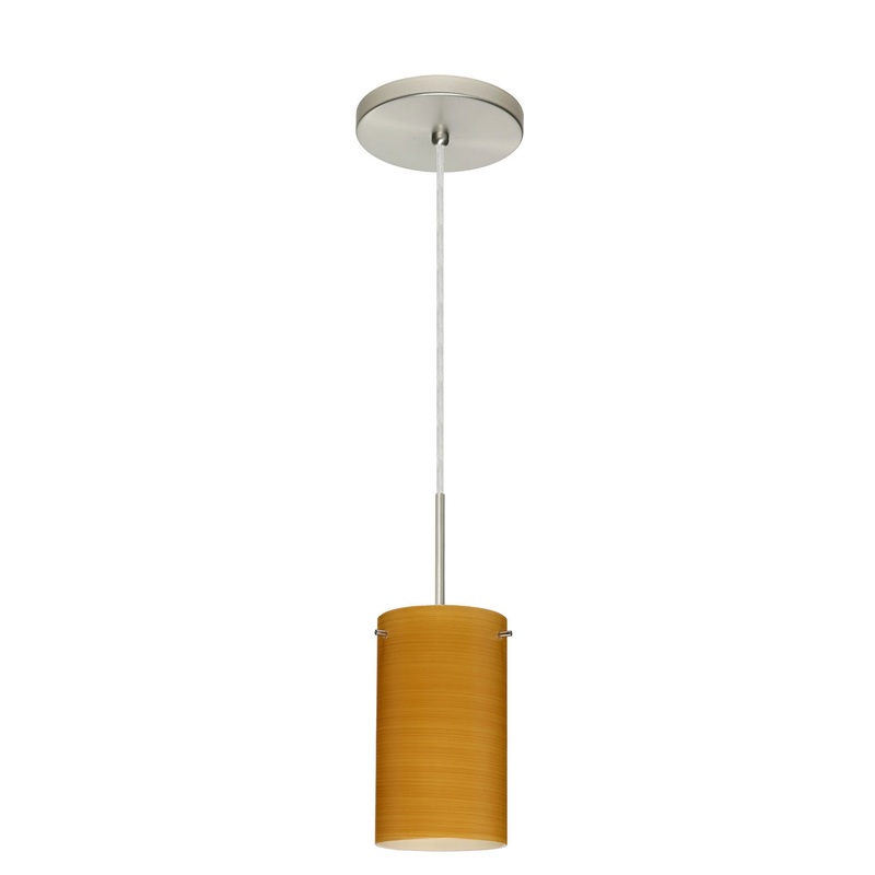 Besa 1BT-4404OK-SN Stilo One Light Pendant Satin Nickel