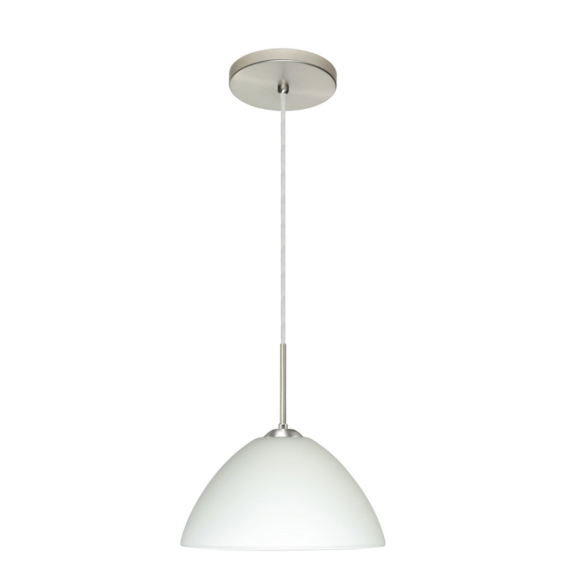 Besa 1JT-420107-LED-SN Tessa One Light Pendant Satin Nickel