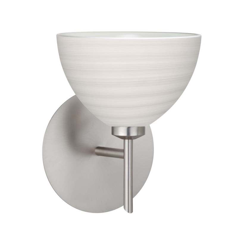 Besa 1SW-4679KR-SN Brella One Light Wall Sconce Satin Nickel