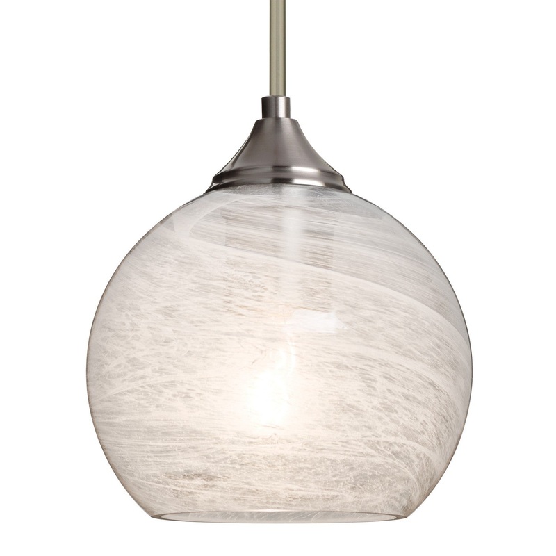 Besa 1TT-JILLYCL-EDIL-SN Besa Jilly Stem Pendant LED Pendant Satin Nickel