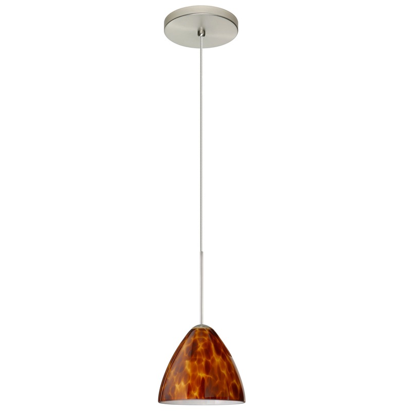 Besa 1XT-177918-LED-SN Mia One Light Pendant Satin Nickel