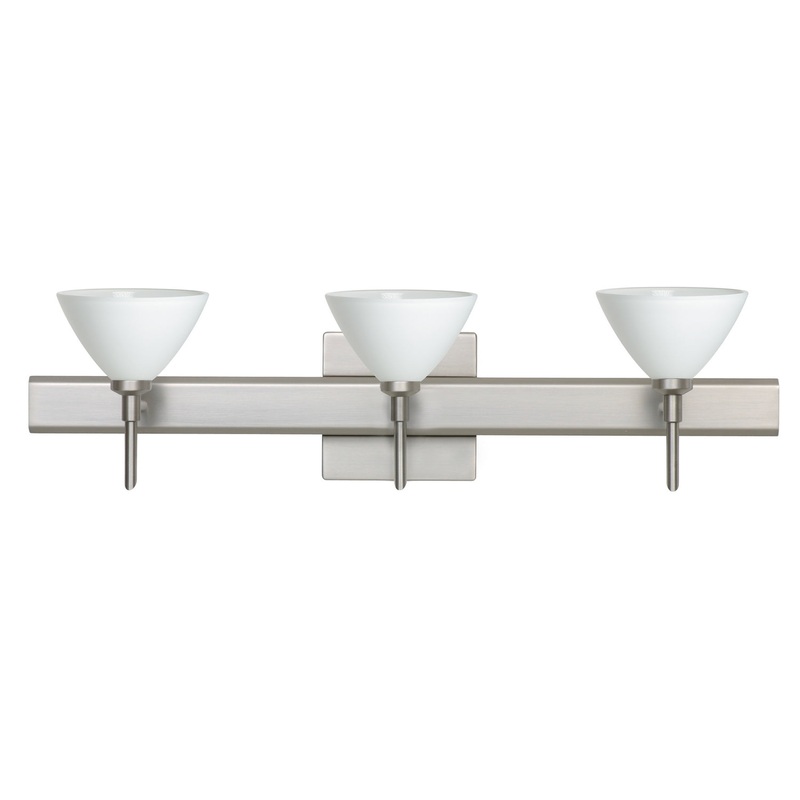 Besa 3SW-174307-SN-SQ Domi Three Light Wall Sconce Satin Nickel