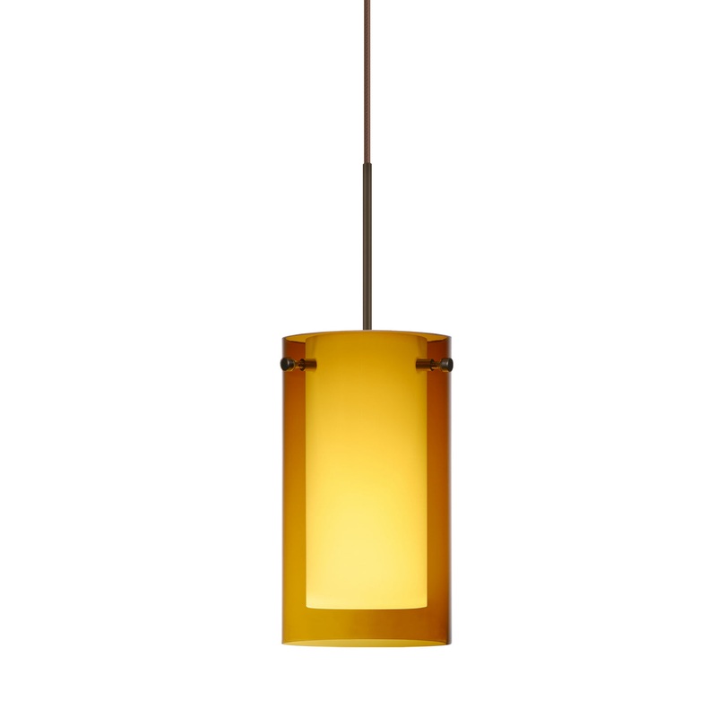 Besa X-G44007-BR Pahu One Light Pendant Bronze