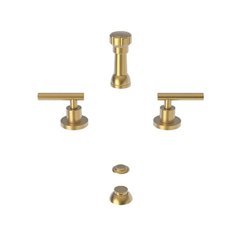 Bidet Faucet East Linear 2 Lever ADA Satin Gold PVD