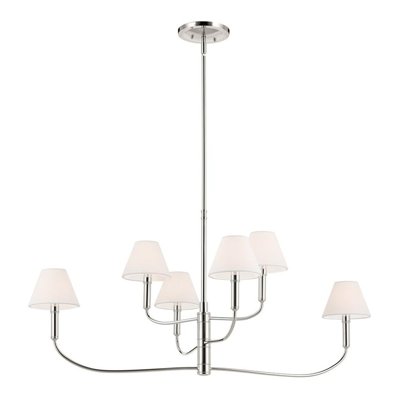 Eadie 41″ 6-Light Chandelier Polished Nickel
