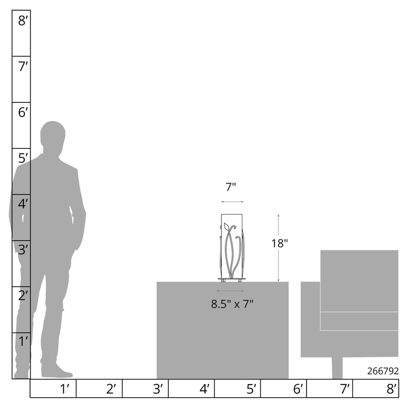 Forged Leaves Table Lamp White