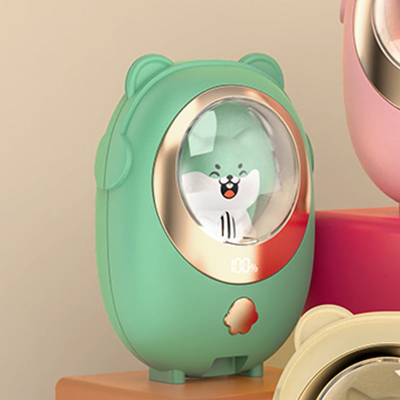 Green Cute Pet Rechargeable Hand Warmer – Portable USB Electric Pocket Heater