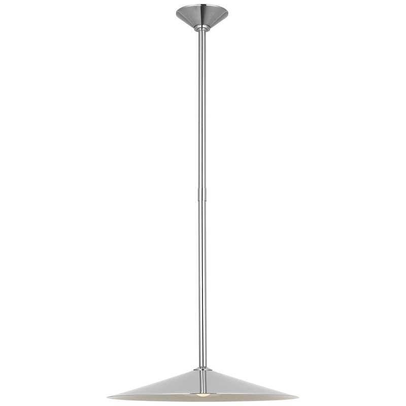 LED Pendant from the Ponce Collection in Polished Nickel Finish by Visual Comfort Signature