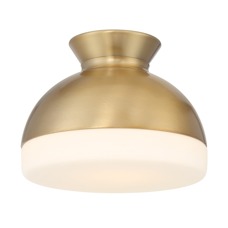 One Light Flush Mount from the Gidget Collection in Vibrant Gold Finish by Crystorama