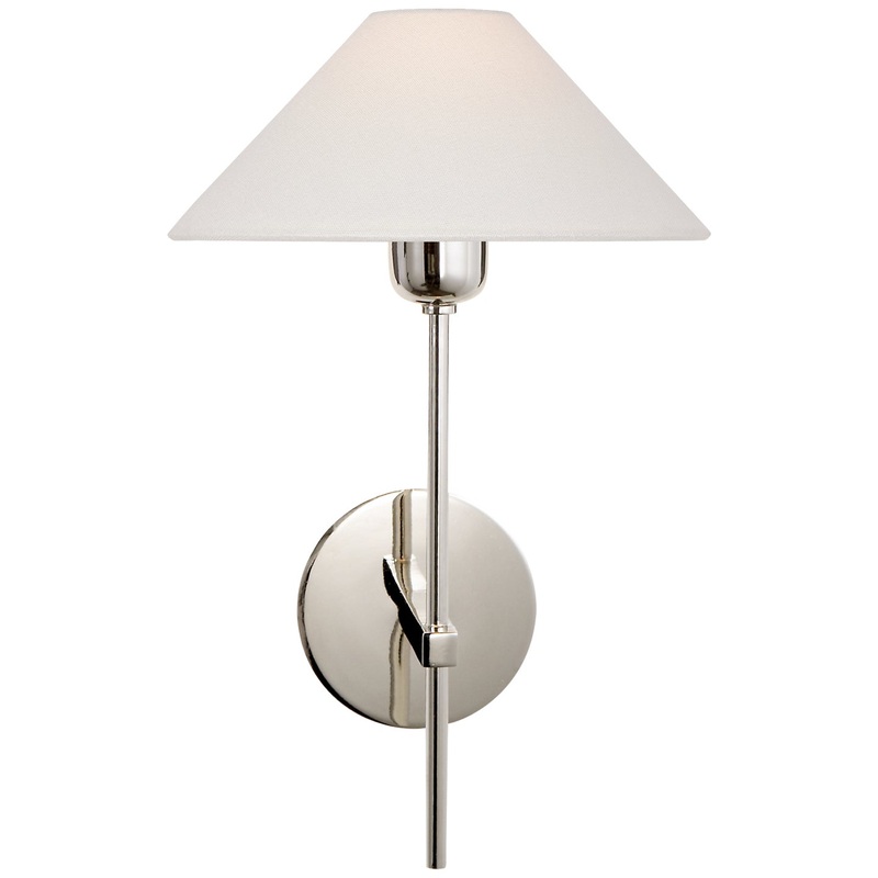 One Light Wall Sconce from the Hackney Collection in Polished Nickel Finish by Visual Comfort Signature