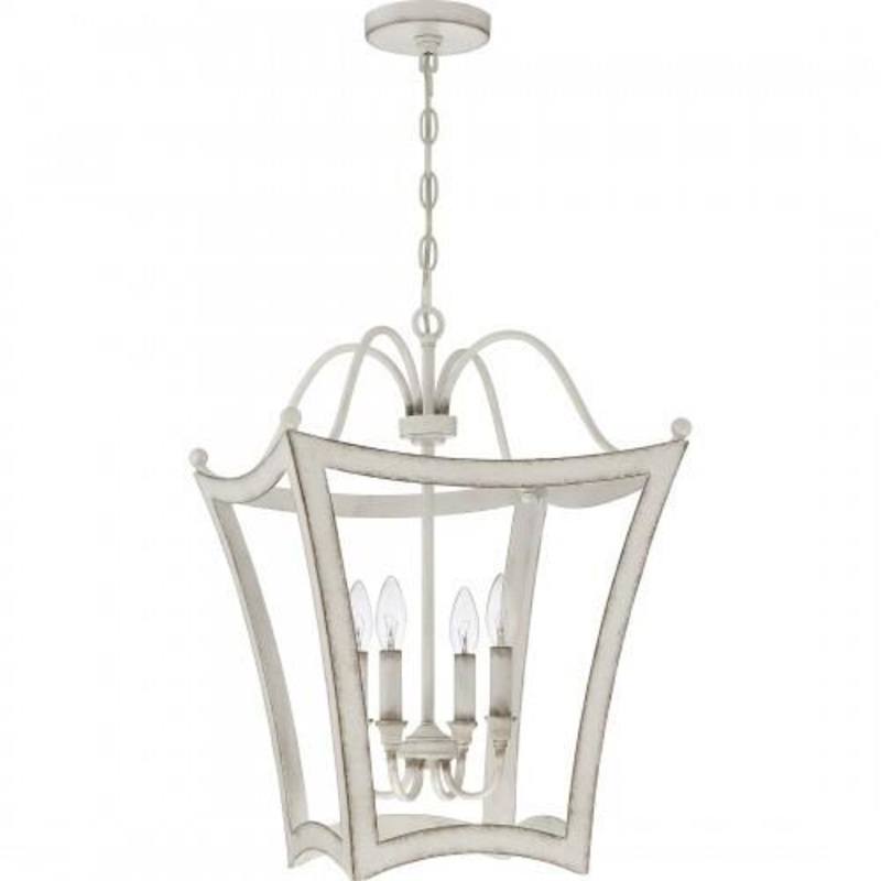 Quoizel SUM5216AWH Summerford Foyer 4 light antique white Pendant