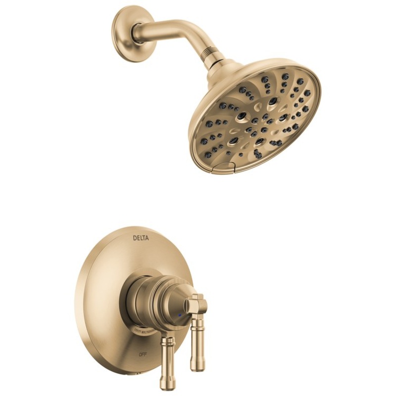 Shower Trim Broderick 17 Series Monitor 2 Lever Lumicoat Champagne Bronze WaterSense ADA 1.75 Gallons per Minute