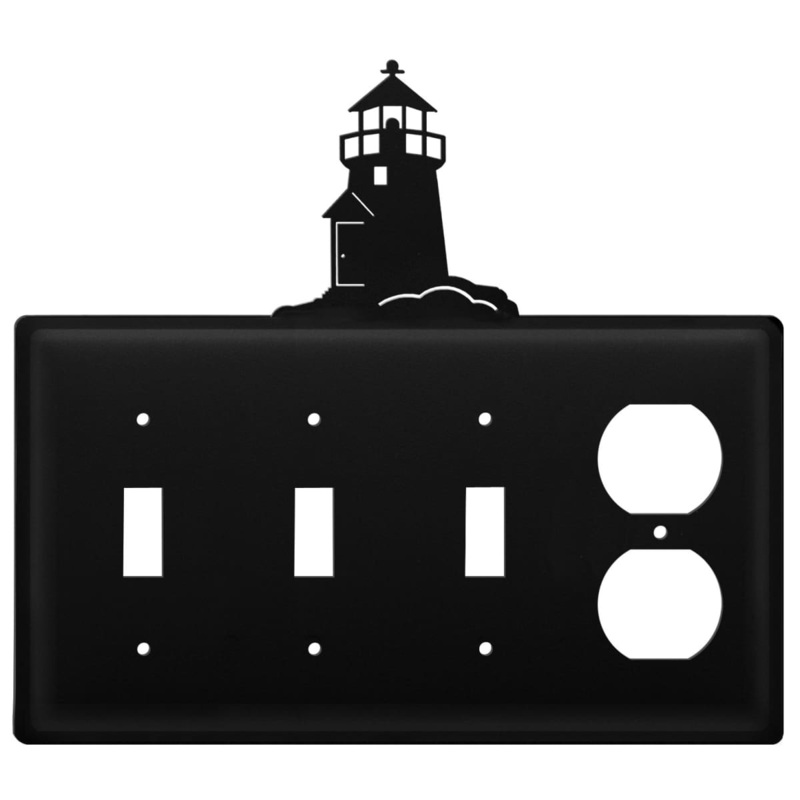 Village Wrought Iron ESSSO-10 Quad Lighthouse Triple Switch & Single Outlet CUSTOM Product