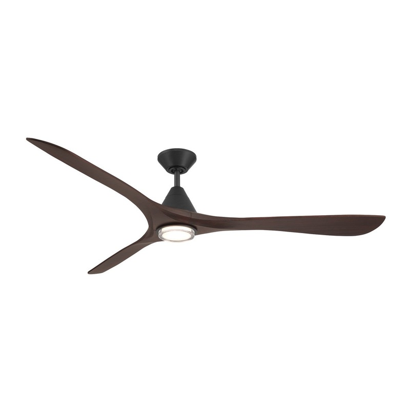 72″Ceiling Fan from the Carve Collection in Matte Black/Dark Walnut Finish by Modern Forms Fans