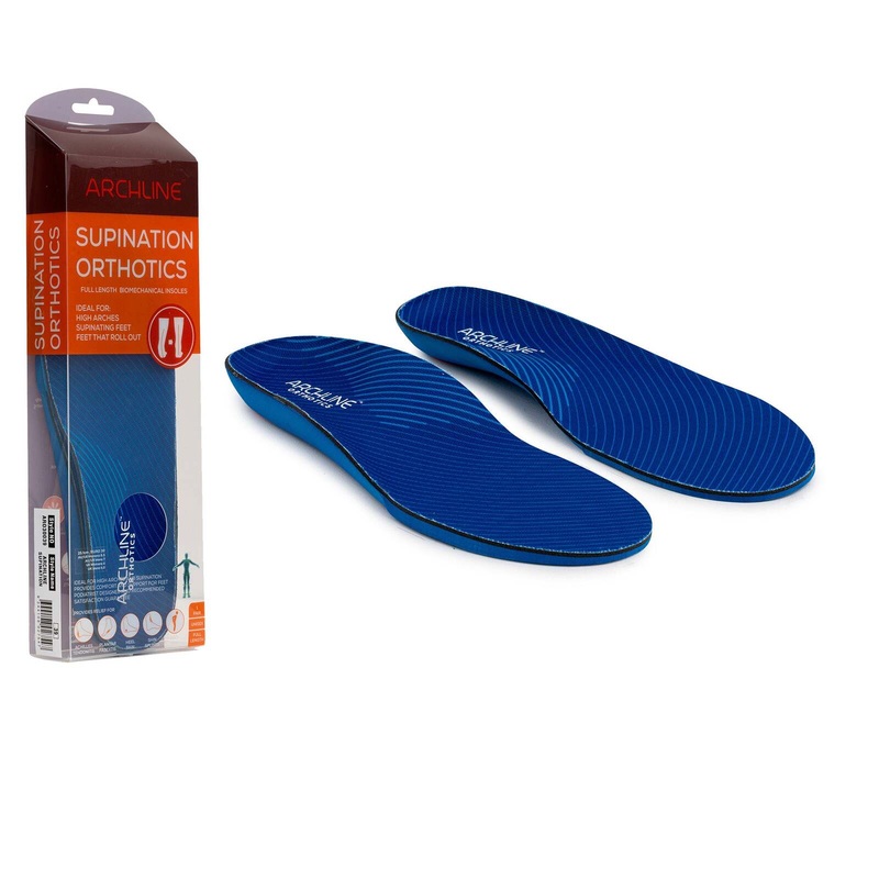 Archline Supination Orthotic Insoles – Full Length Unisex Plantar Fasciitis High Arch – Euro 42