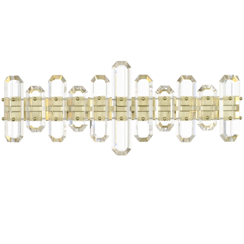 Crystorama BOL-8883-AG Bolton Three Light Bathroom Vanity Aged Brass
