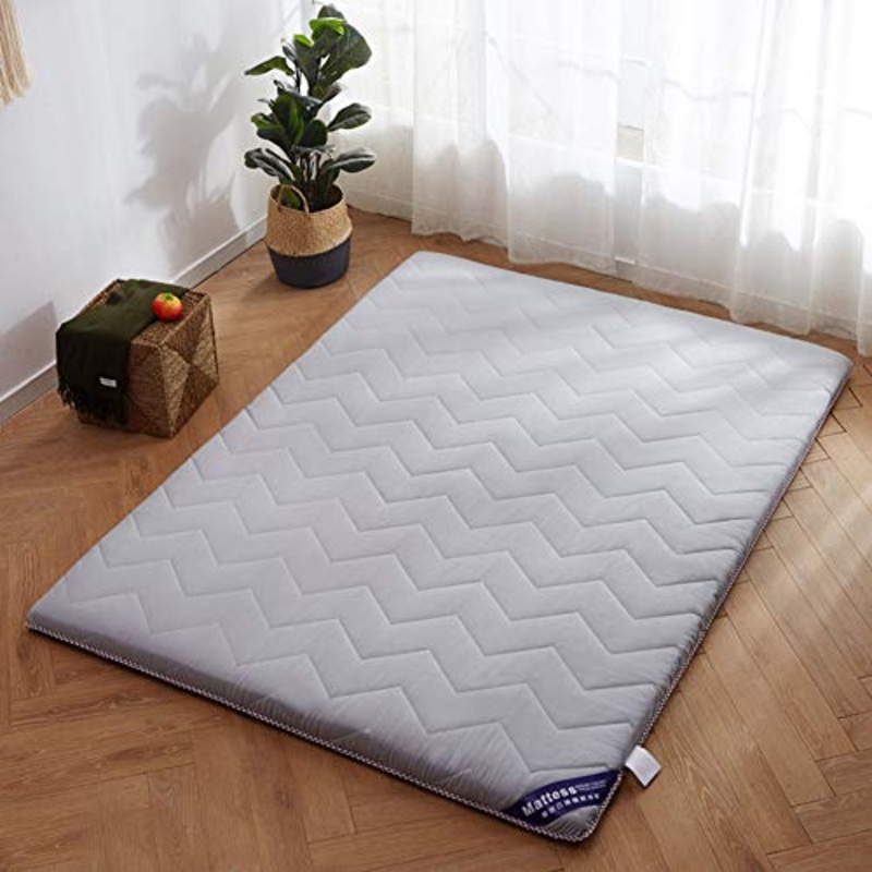 JRG Giapponese da Terra Futon Tatami Stuoie, 100% Cotone Fodera in Twill Pieghevoli Trapuntato Antisdrucciolo Bed Ground Soggiorno Camera da Letto Coperta di Area-h 120x200x3cm