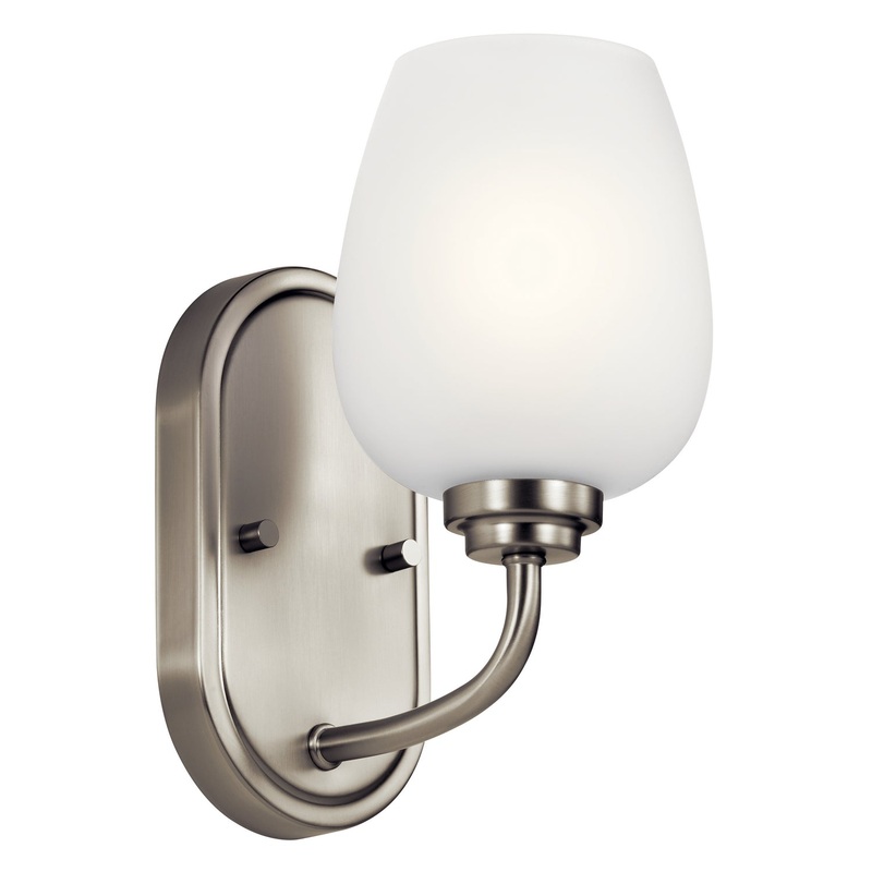 Kichler 44381NI One Light Wall Sconce, Brushed Nickel