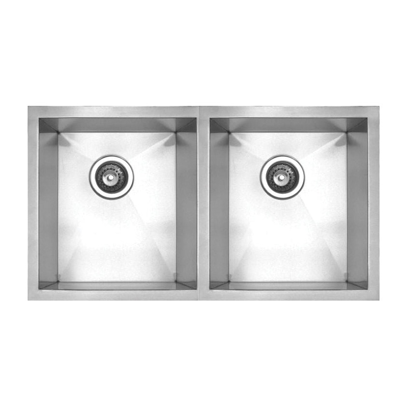 Noah’s Collection Brushed Stainless Steel Chefhaus Series Double Bowl Undermount Sink
