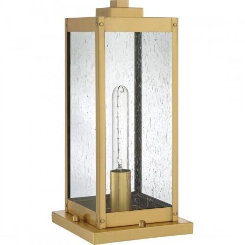 Quoizel WVR9106A Westover Outdoor pier base 1light antique brass Outdoor Lantern