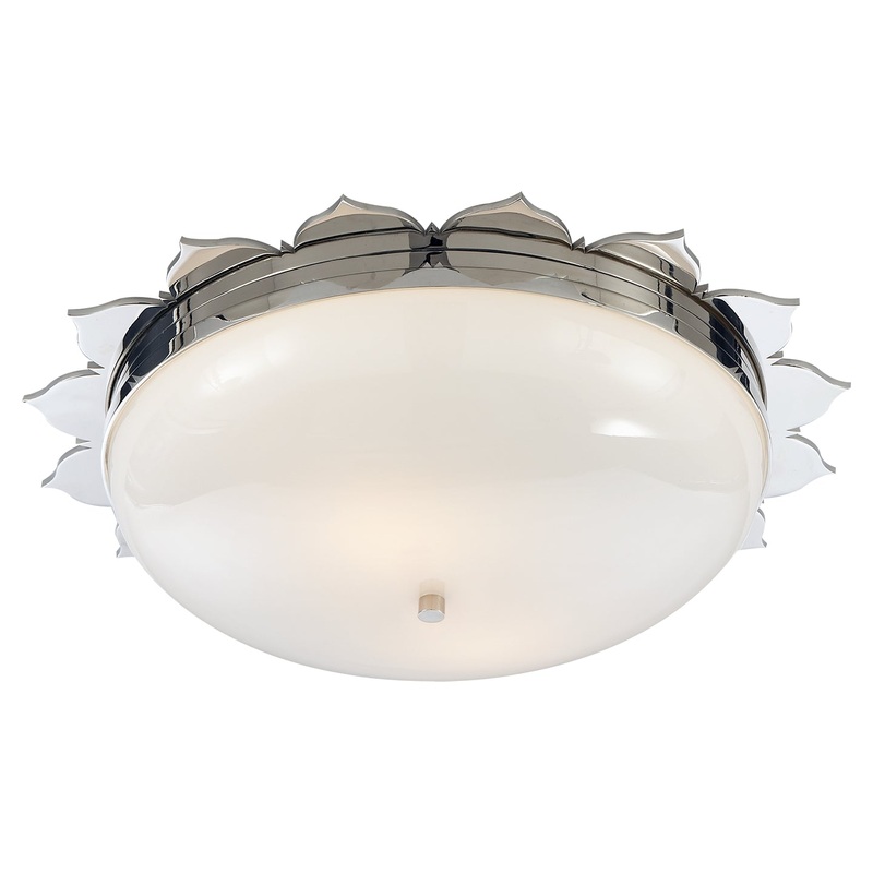 Two Light Flush Mount from the Rachel Collection in Polished Nickel Finish by Visual Comfort Signature