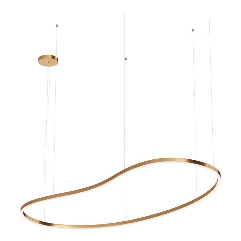 Unity XL 8′ Bean Pendant Brushed Champagne