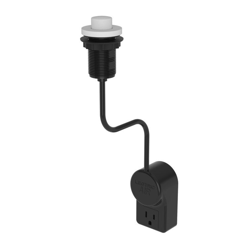 Air Activation Switch East Linear Disposer Matte White Brass