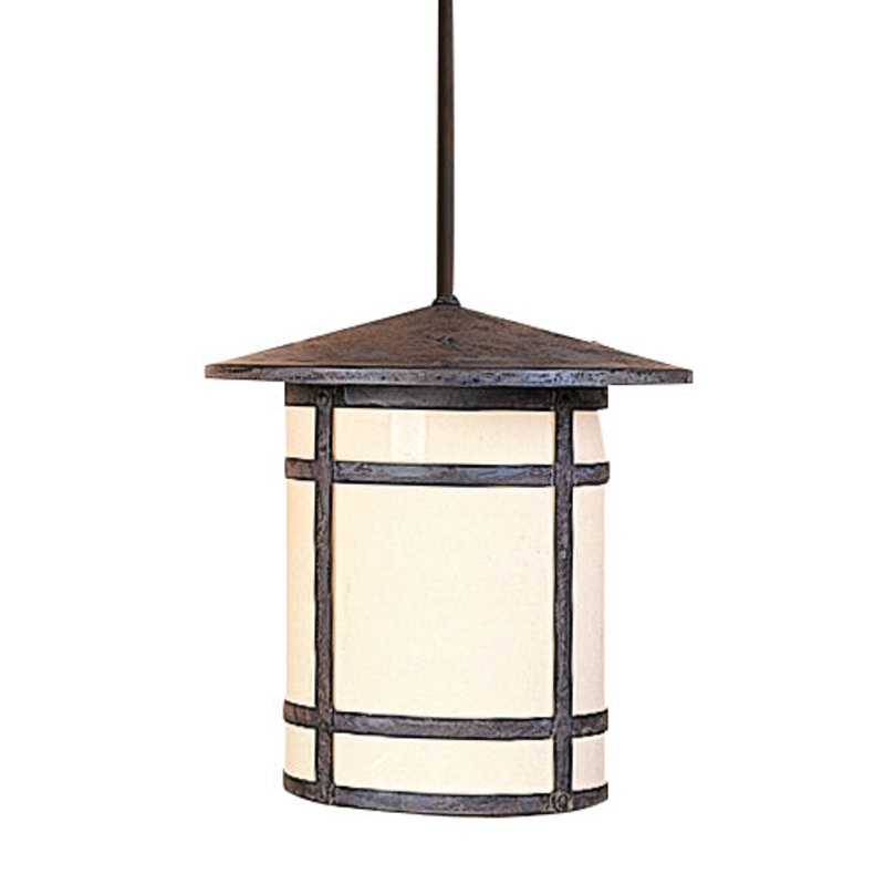 Arroyo BSH-14LCR-MB Berkeley One Light Pendant Mission Brown