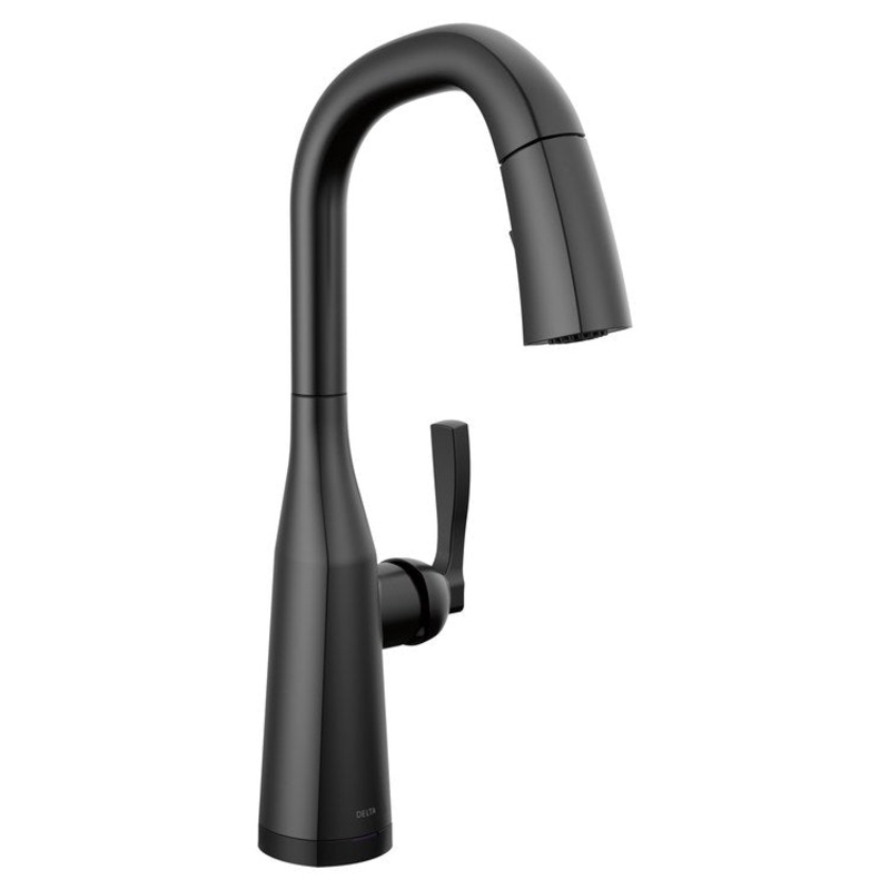 Bar Faucet Stryke Prep 1 Lever ADA CALGreen Matte Black Touch2O with Touchless/MagnaTite Docking/VoiceIQ Compatible 1.8 Gallons per Minute