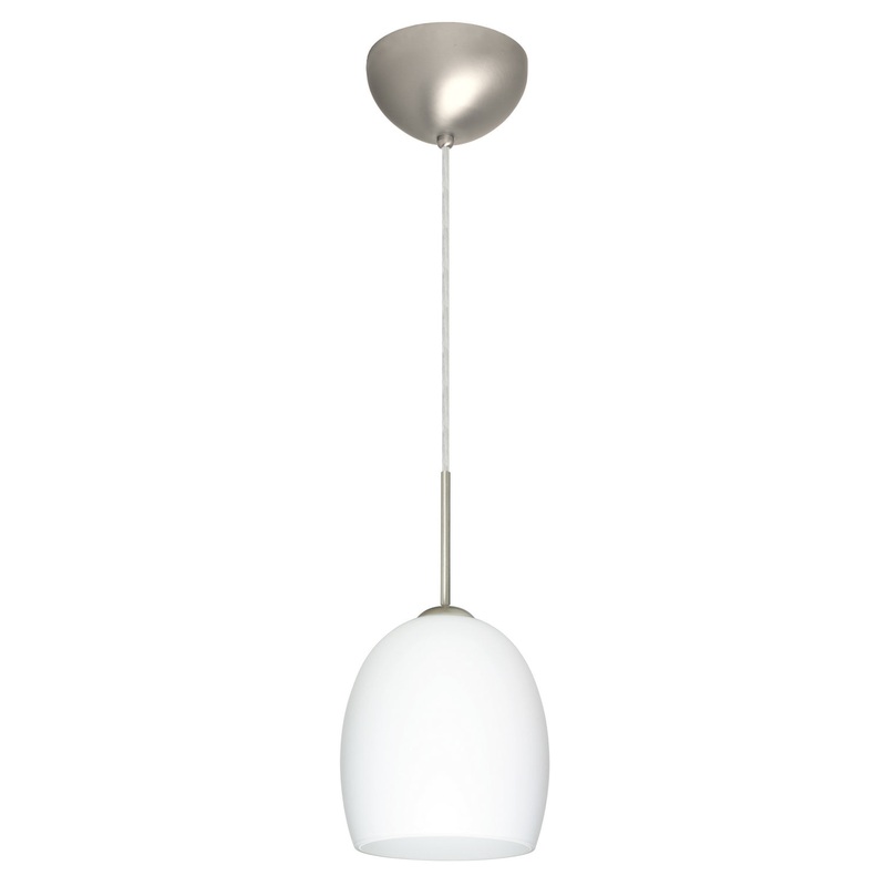 Besa 1JC-169707-LED-SN Lucia One Light Pendant Satin Nickel