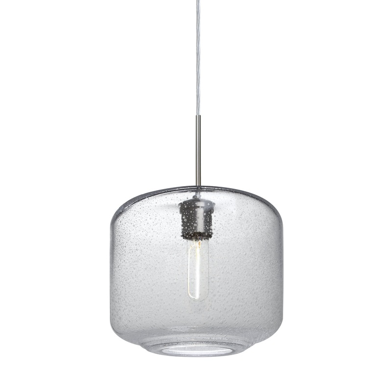 Besa 1JT-NILES10CL-EDIL-SN Niles One Light Pendant Satin Nickel
