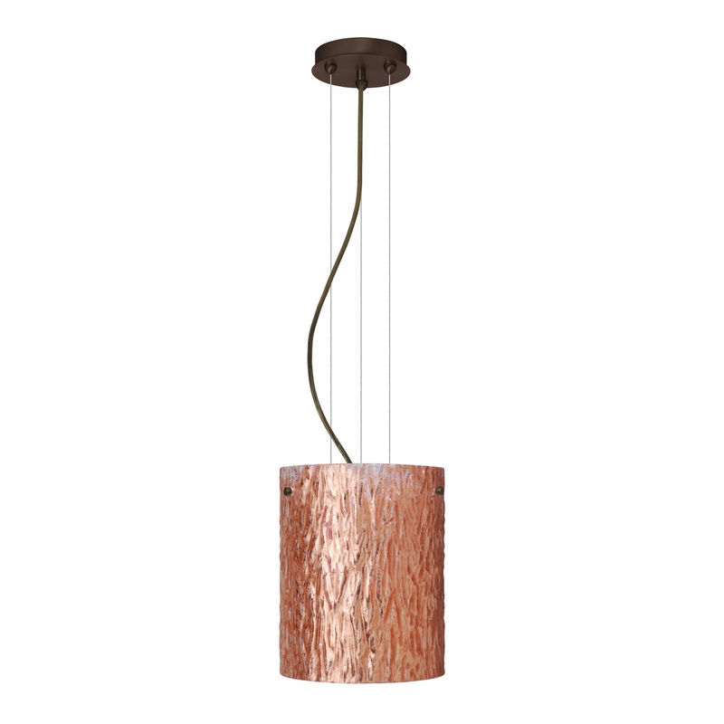 Besa 1KG-4006CS-BR Tamburo One Light Pendant Bronze