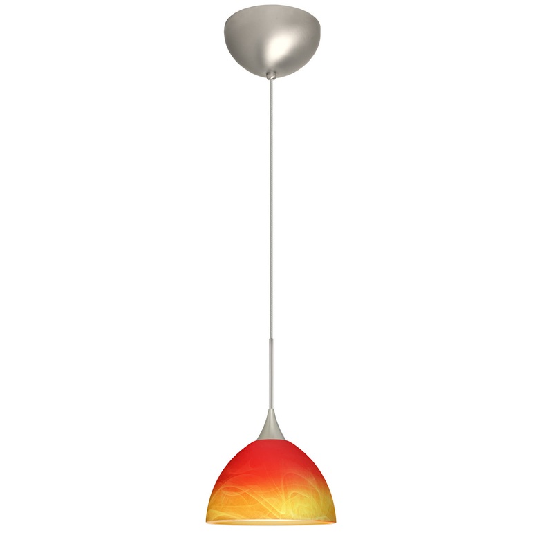 Besa 1XC-4679SL-LED-SN Brella One Light Pendant Satin Nickel