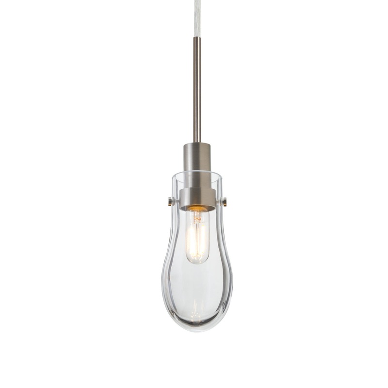 Besa J-WISHCL-SN Wish One Light Pendant Satin Nickel