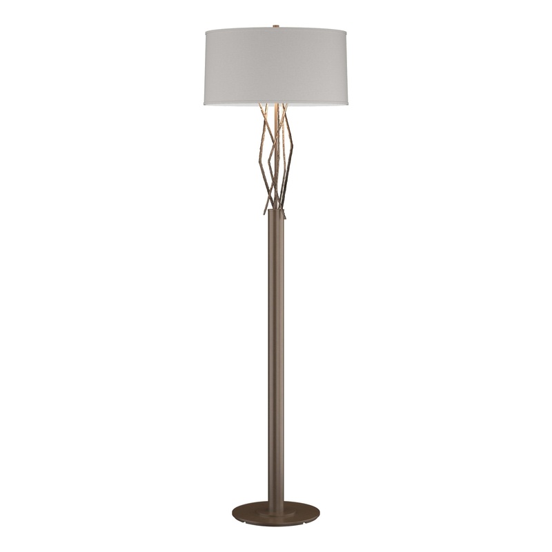 Brindille Floor Lamp Bronze Flax Shade (SE)