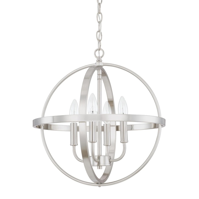 Capital Lighting 317541BN Hartwell 4 Light Pendant Brushed Nickel