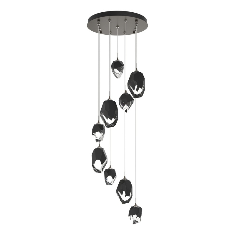 Chrysalis 9-Light Mixed Crystal Pendant Dark Smoke Black Crystal (BP)
