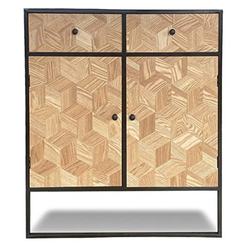 Com Emma Metallo Legno MDF (35 x 90 x 80 cm) Marrone