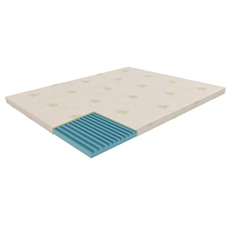 Dormiland Topper Correttore Materasso in Memory Altezza 4 cm Memory Foam Sfoderabile Aloe Vera Magnetoterapia Dispositivo Medico (160×190)