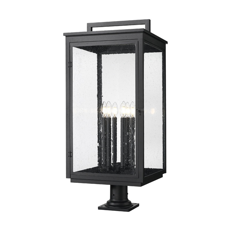 Hartwell 6-Light Outdoor Pier Mounted Fixture Sand Black