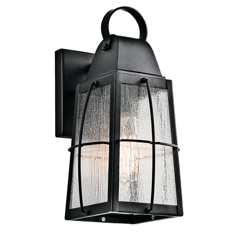 Kichler 49552BKT One Light Outdoor Wall Mount, Textured Black