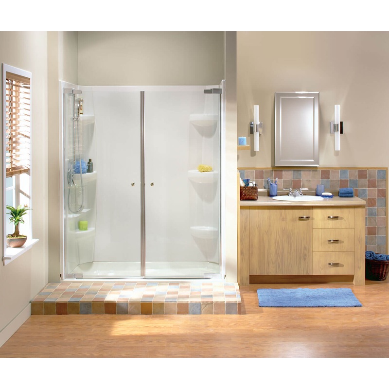 Kleara 2-panel Pivot Shower Door 54 -57  x 69 in. 6 mm