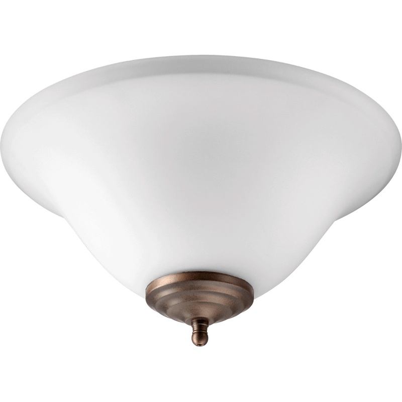 LED Fan Light Kit in Satin Nickel / Oiled Bronze Finish by Quorum
