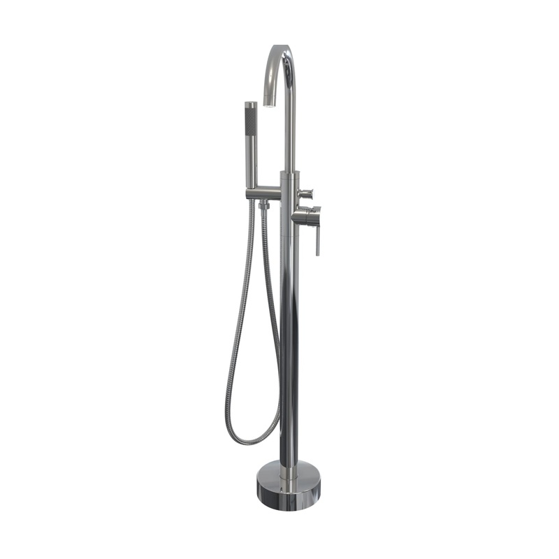 MAAX 10045542-084 Linosa Freestanding Tub Faucet with Handshower in Chrome