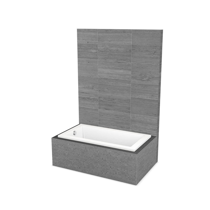 MAAX 410024-000-001-000 ModulR 6032 (Without Armrests) Acrylic Drop-in End Drain Bathtub in White