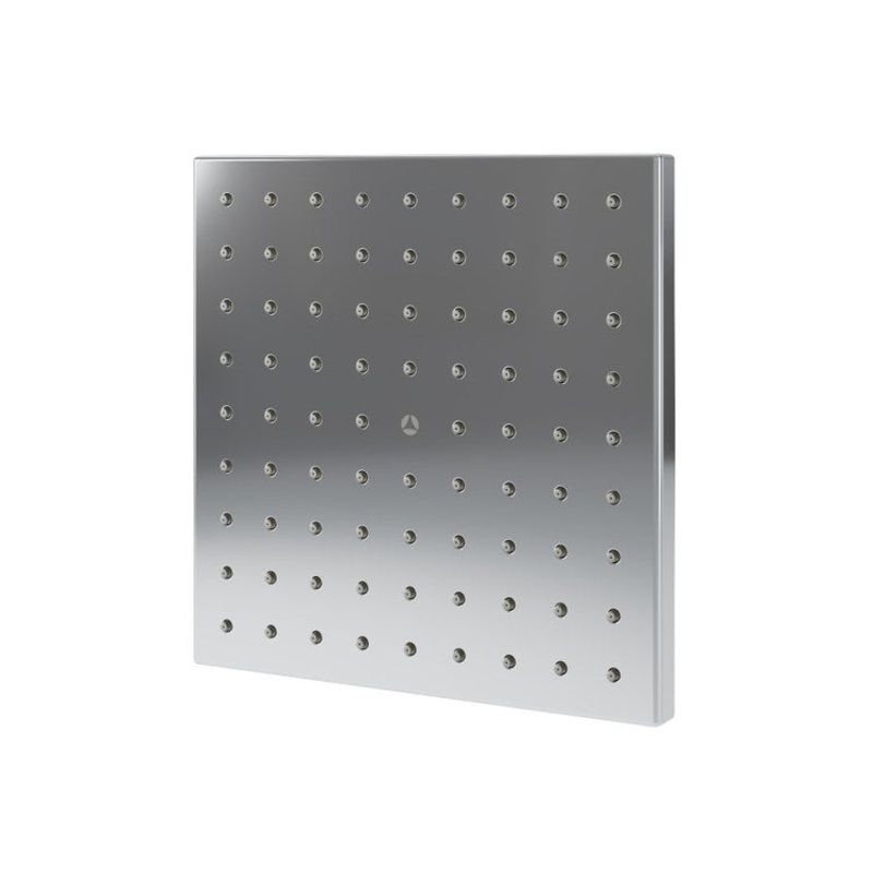 Showerhead HydroMersion 1 Functions Square Polished Chrome 8 Inch 2.0 Gallons per Minute Rubber Nozzles