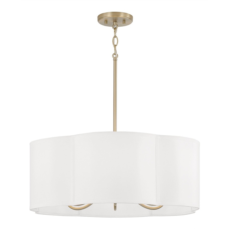 Six Light Pendant from the Sabine Collection in Matte Brass Finish by Capital Lighting