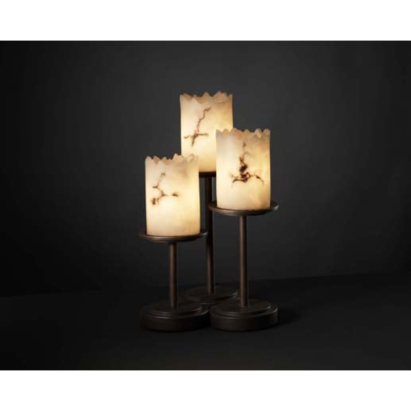 Three Light Table Lamp from the LumenAria Collection in Dark Bronze Finish by Justice Designs